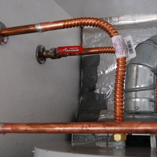 This is the way copper pipes look after I solder t