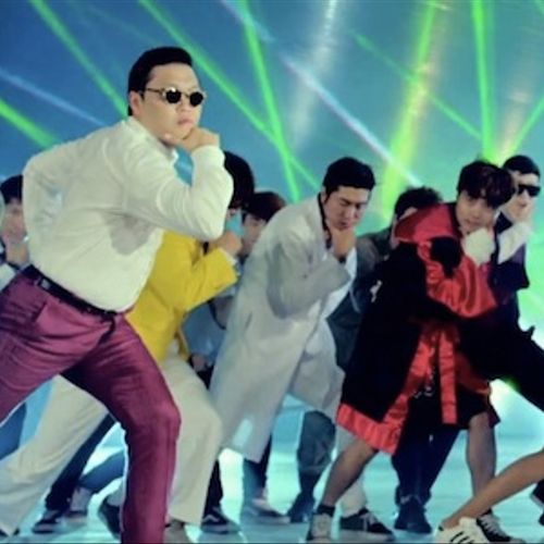 We do Gangnam Style Dance.
