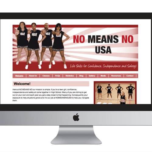 Custom Wordpress website for No Means No USA. A se