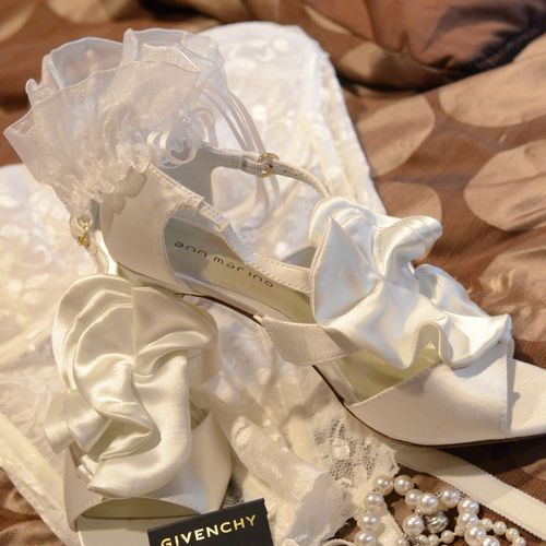 The Accessories: Shoes (In Ivory)
Pearl Necklaces,