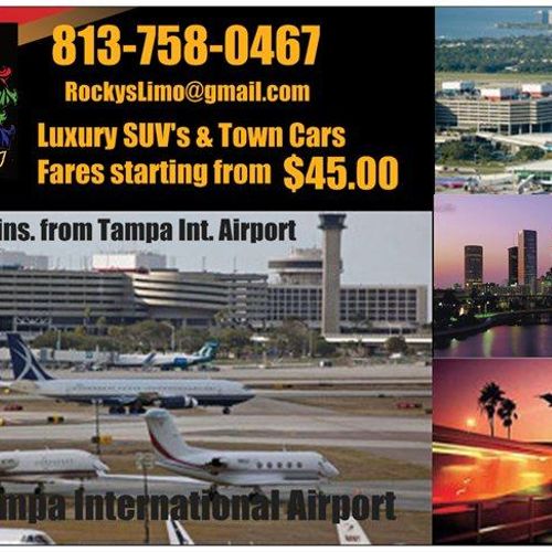 Located 3 min. from Tampa Int. Airport
Fares start