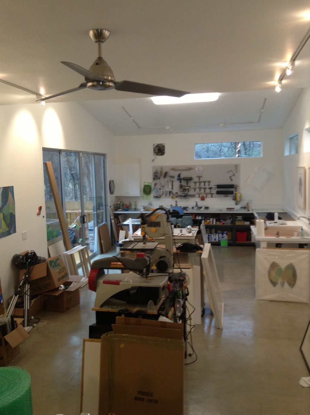 Interior of Texas Studio spray foam insulation use
