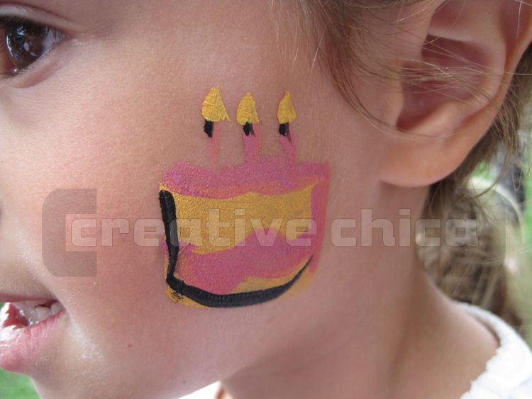 birthday cake face painting