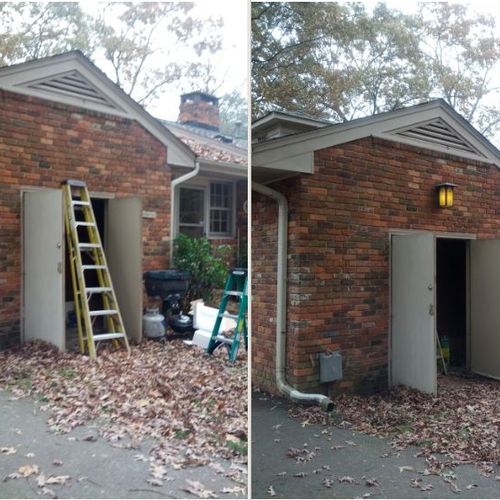 Before & After Outdoor Lighting Fixture