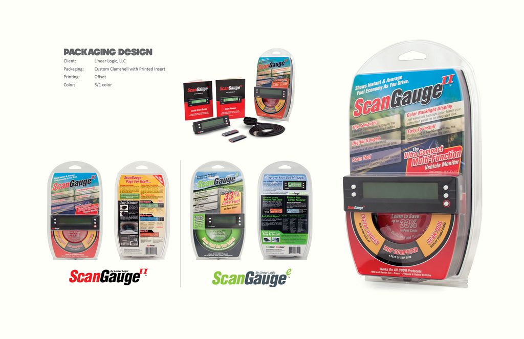 Packaging design for the ScanGague family of produ