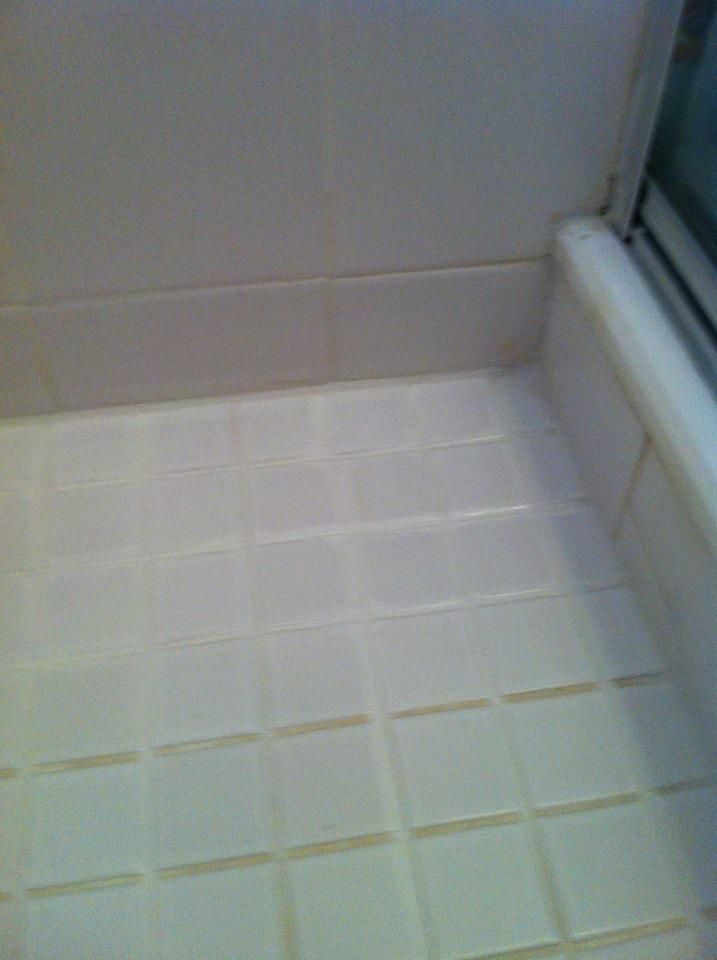 Before the shower was cracked in areas, needed new
