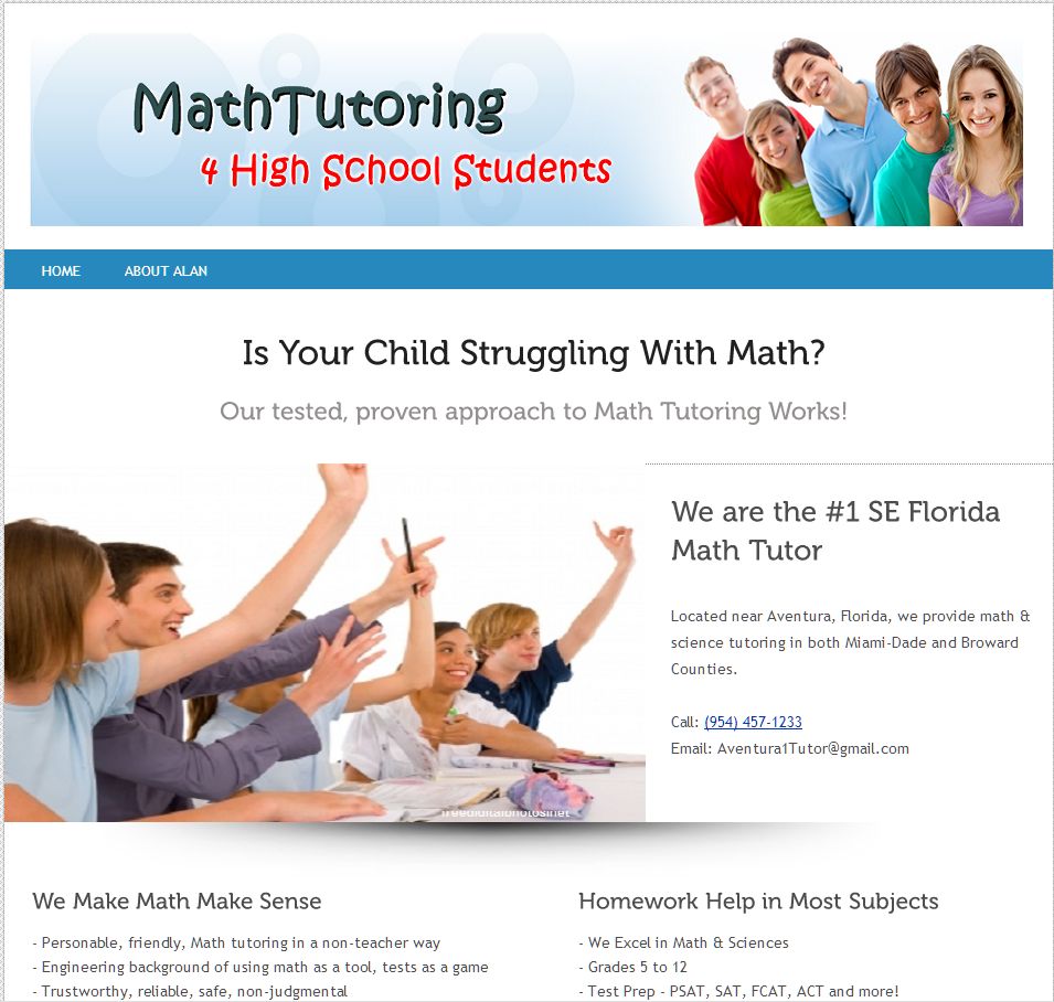 Local Math Tutor dominating the local marketplace