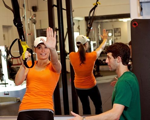 A TRX single-arm row with rotation #2.