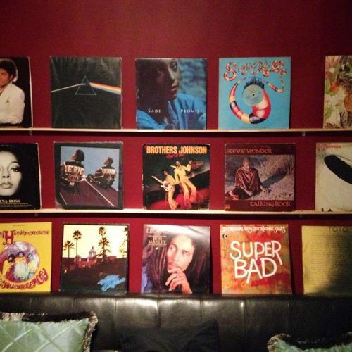 Favorite records on the wall @ 222 Studios!