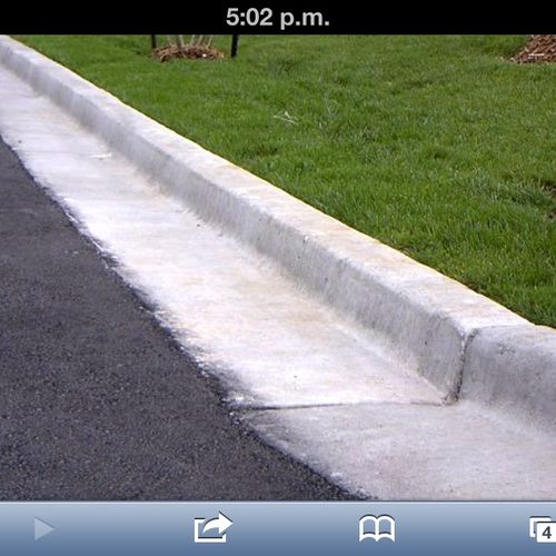 We also perform curb and gutter