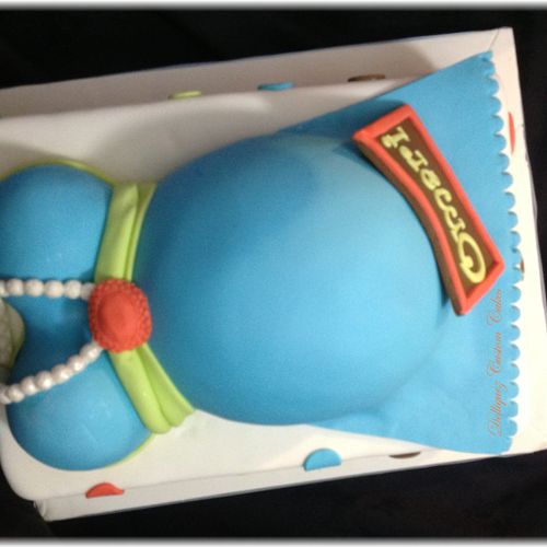 The "Bump Belly" cake. Perfect for baby showers an