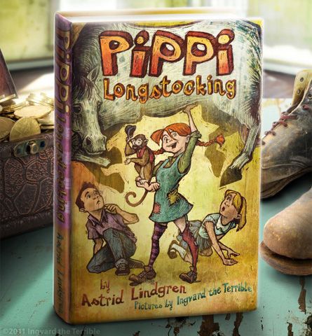 Cover illustration and design concept for "Pippi L