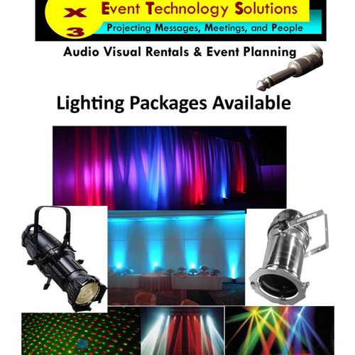 Lighting packages for weddings and receptions