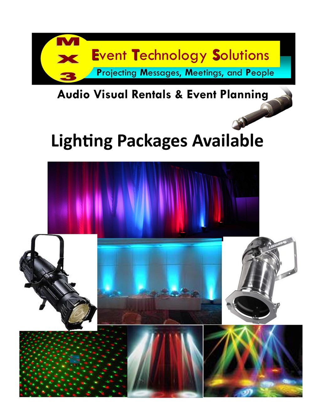 Lighting packages for weddings and receptions