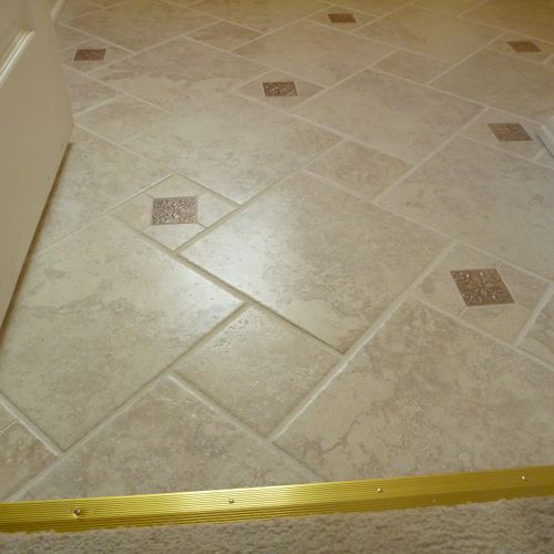 This is an example of a tile floor which we instal