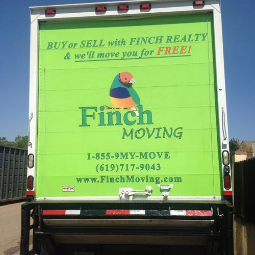 Finch Moving Green Truck