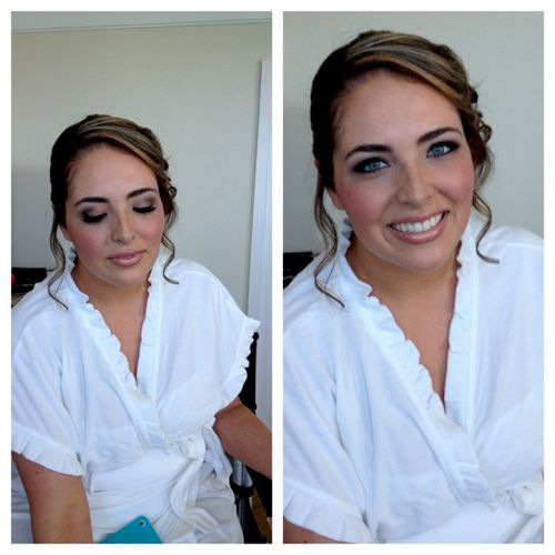 This gorgeous and sweet bride hired Chic Makeup by