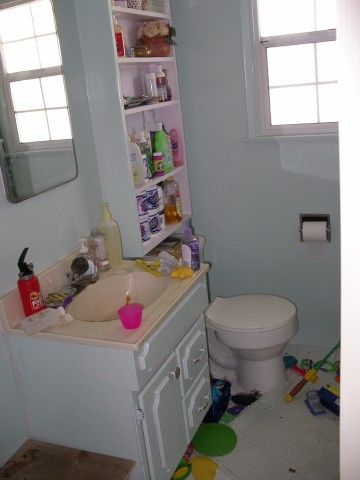 Bathroom- before organization and redesign
