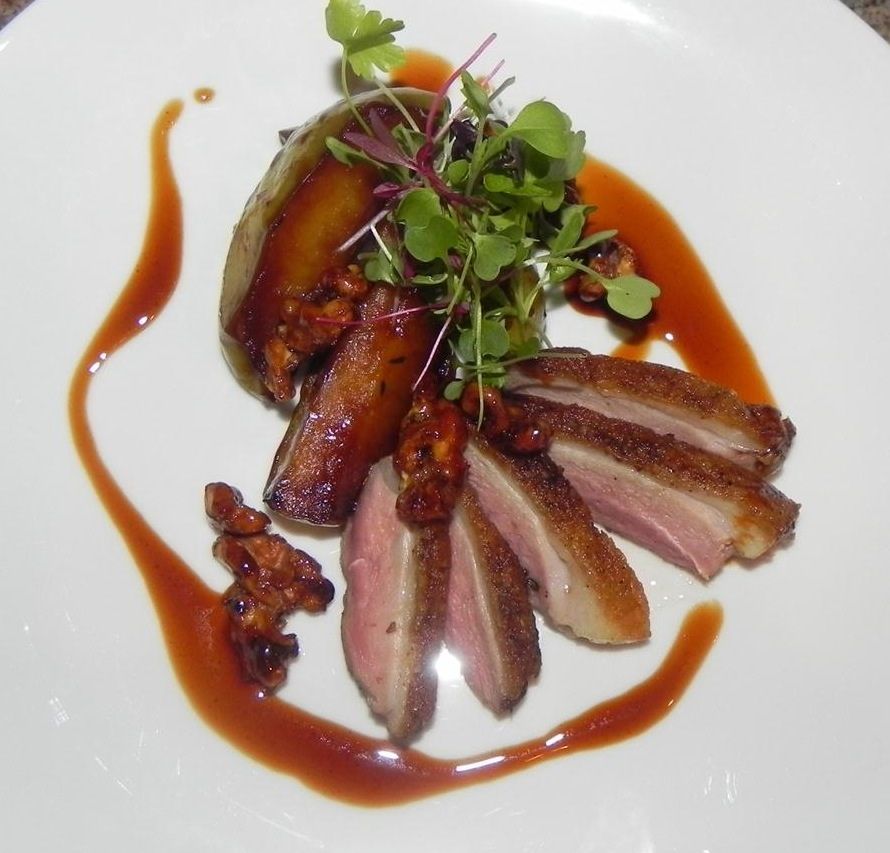 Duck and Poached Apple