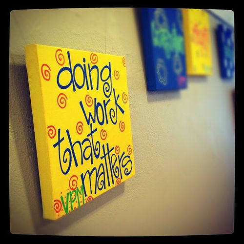 A look around our office....core values, Doing Wor