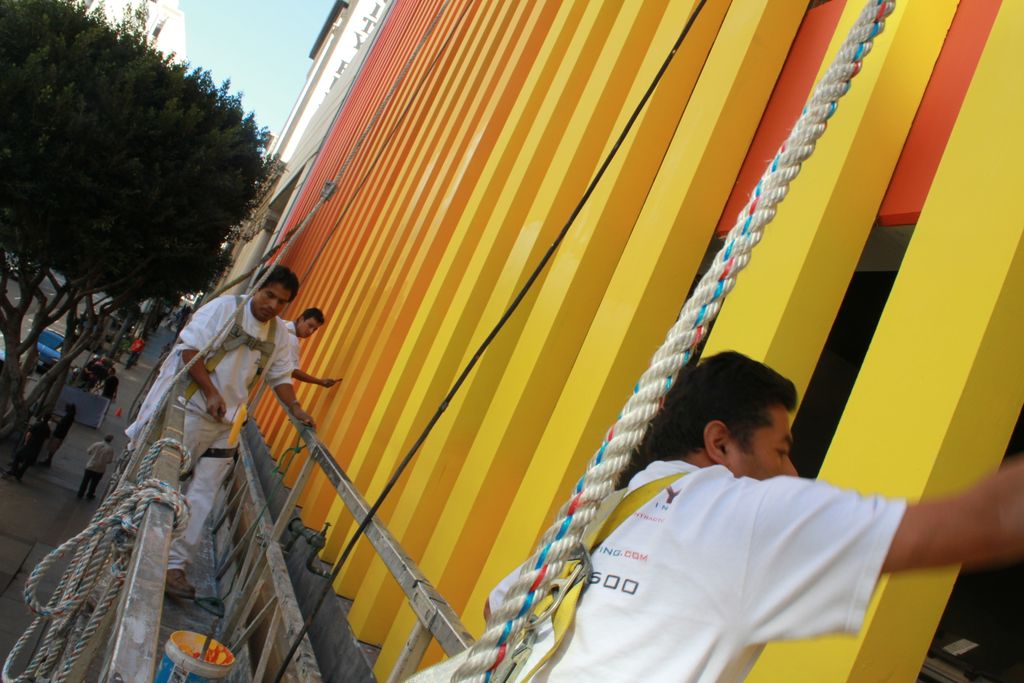 Safety First as we paint a rainbow of stripes