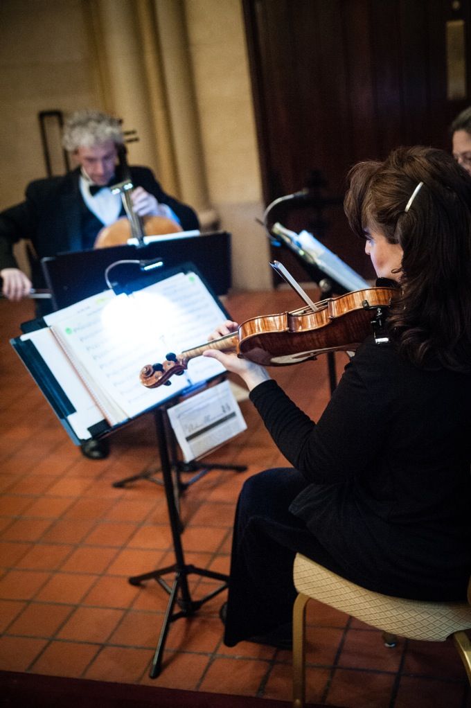 The Antares Musicians performing at a wedding