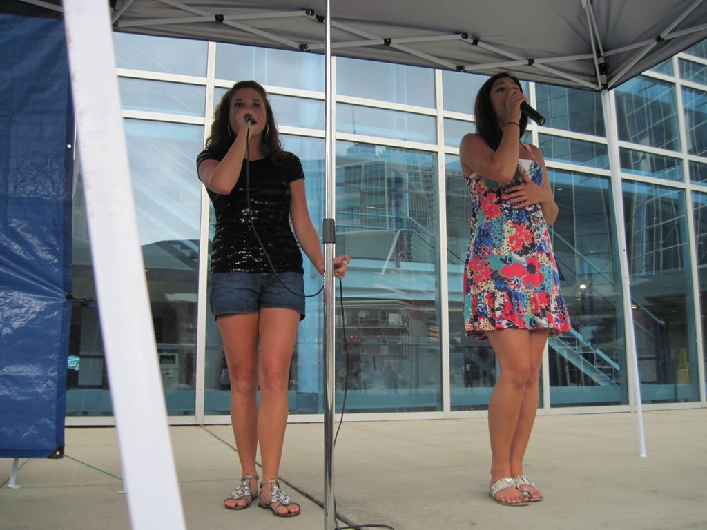 Kicking it on some country tunes.  At Bridgestone 