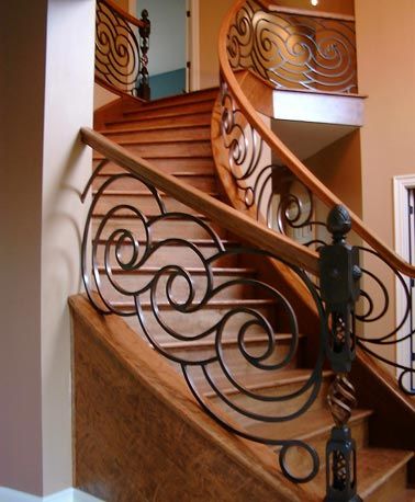 Wrought iron and wood construction, hand crafted.