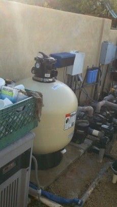 Installation of a new sand filter