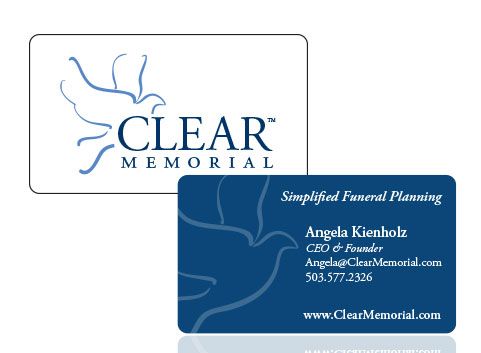 Business card layout for Clear Memorial online fun