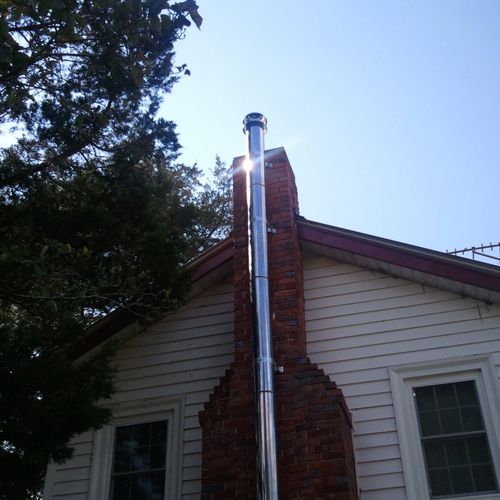 Finished Chimney install at Meadows job.