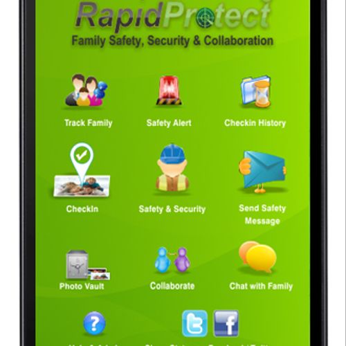 Rapid Tracker family safety Mobile App designed by