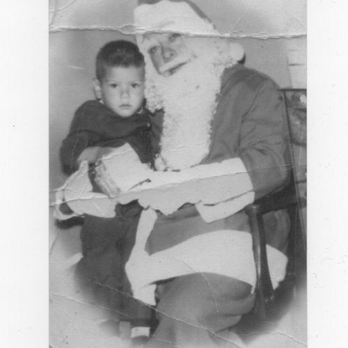 FT. WALTERS ,TX 1957 RIDEING WITH COL, AS SANTA IN