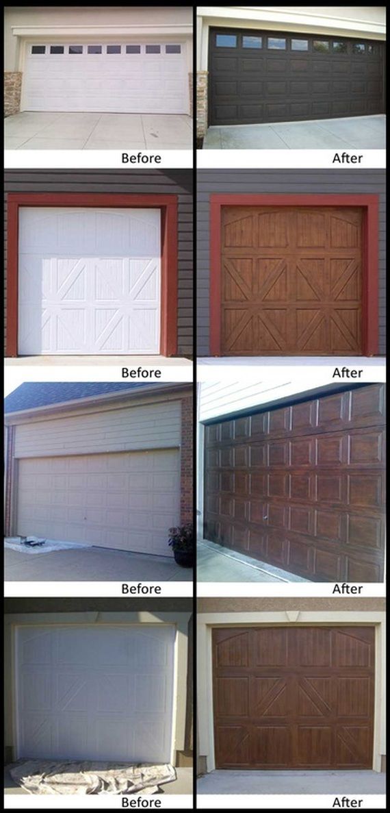 Garage doors before and afters
