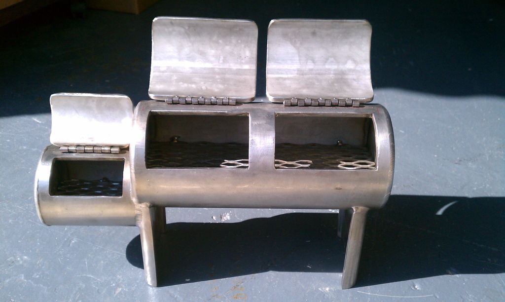 SS Mini Smoker Doors Open