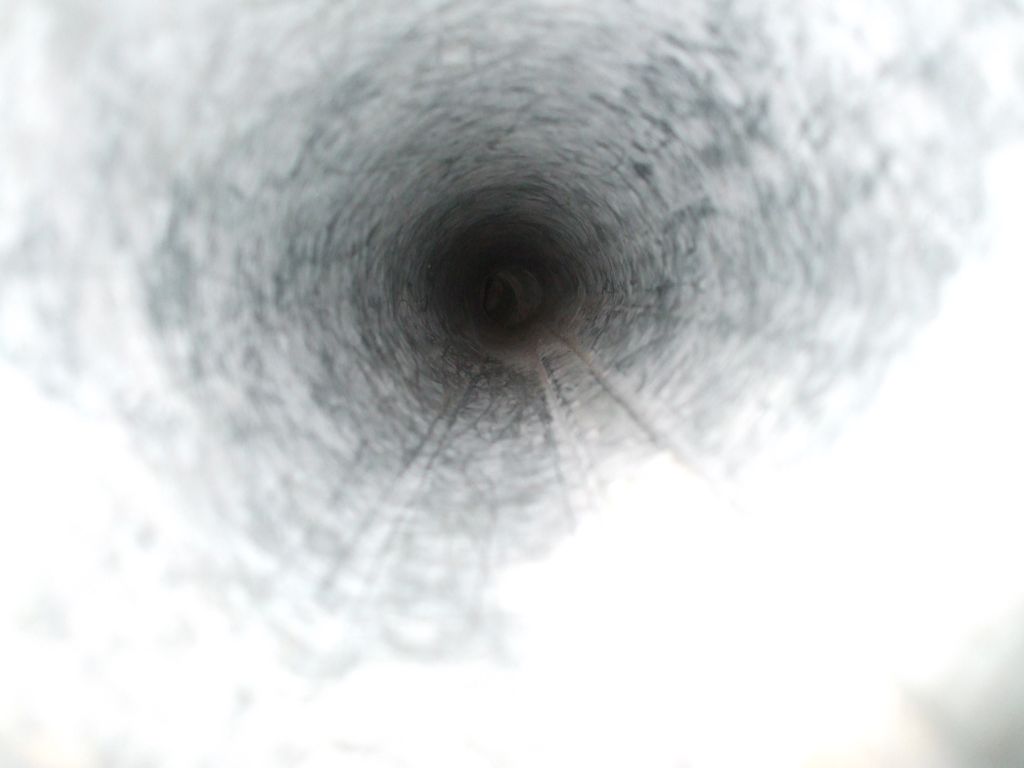 Dryer vent duct after cleaning.