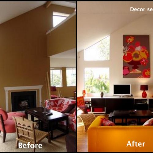 Before/After Alameda Living Room