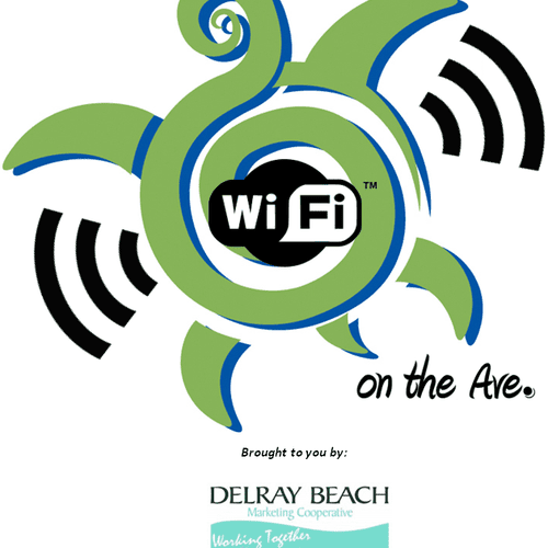 Delray Beach WiFiontheAve logo designed by Kinney 
