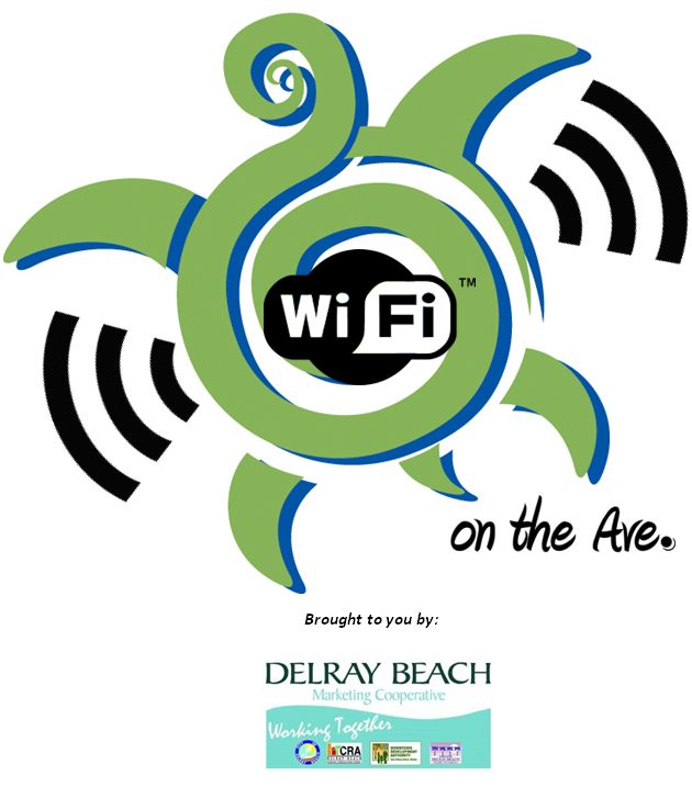 Delray Beach WiFiontheAve logo designed by Kinney 