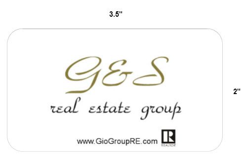 Back of Business Card for G&S Real Estate, site de