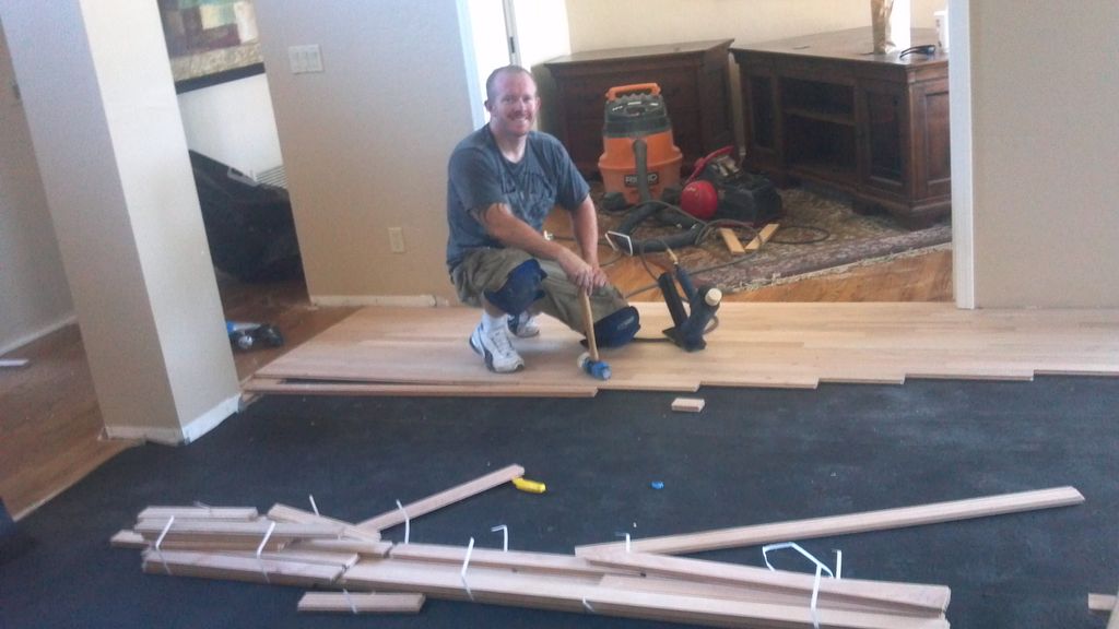 This is me installing a solid 3/4" x 3" wide white