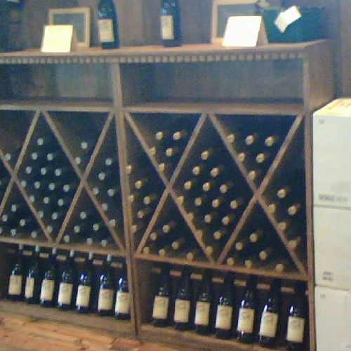 Wine racks at Mallow Run Winery. Bargersville, In.