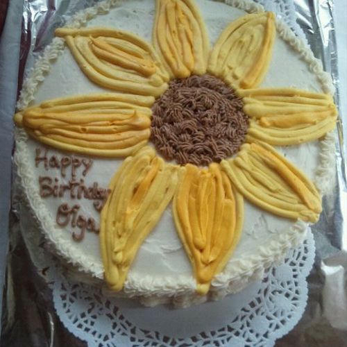 Sunflower Birthday Cake 
Old Fashioned Butter Cake