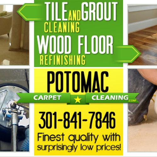 Tile & Grout Cleaning, Wood Floor Refinishing