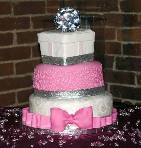 'Bling' wedding cake