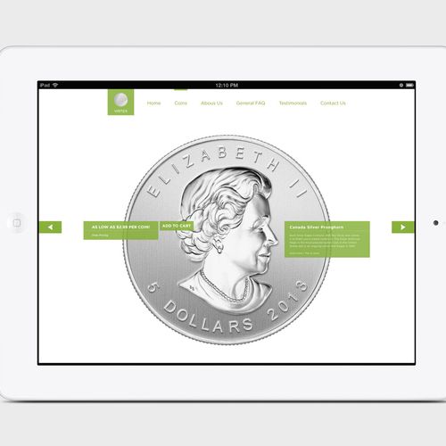 Virtex Wholesale Coins  website redesign.