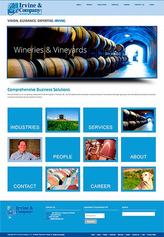 Responsive WordPress site for Irvine & Company, a 