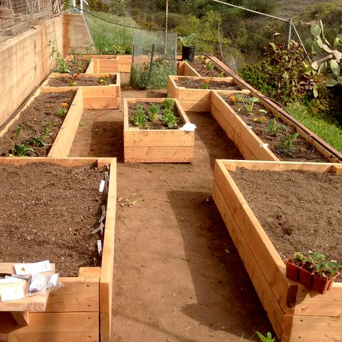 We can build garden boxes as small as 3 by 3 feet,