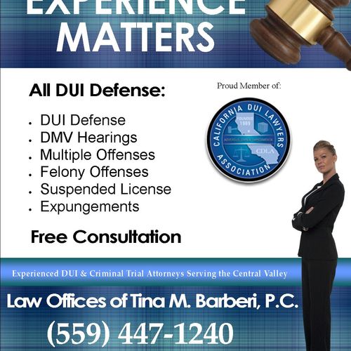 Arrested & Charged with a DUI? Contact the Law Off