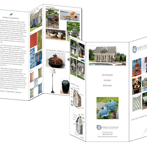 Brochure design for Parent Outdoor furnishings and